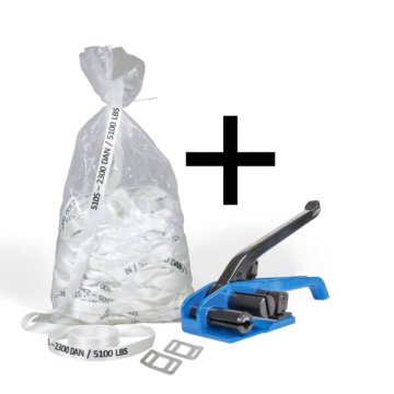 G&uuml;nstig im Spar-Set: Lashband + Spannger&auml;t + Doppelstegverschl&uuml;sse