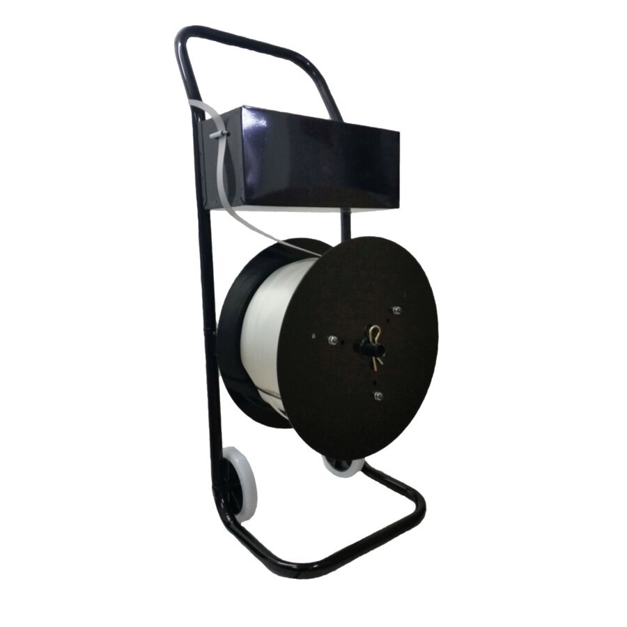 Fahrbarer Abrollwagen in stabiler Metallkonstruktion