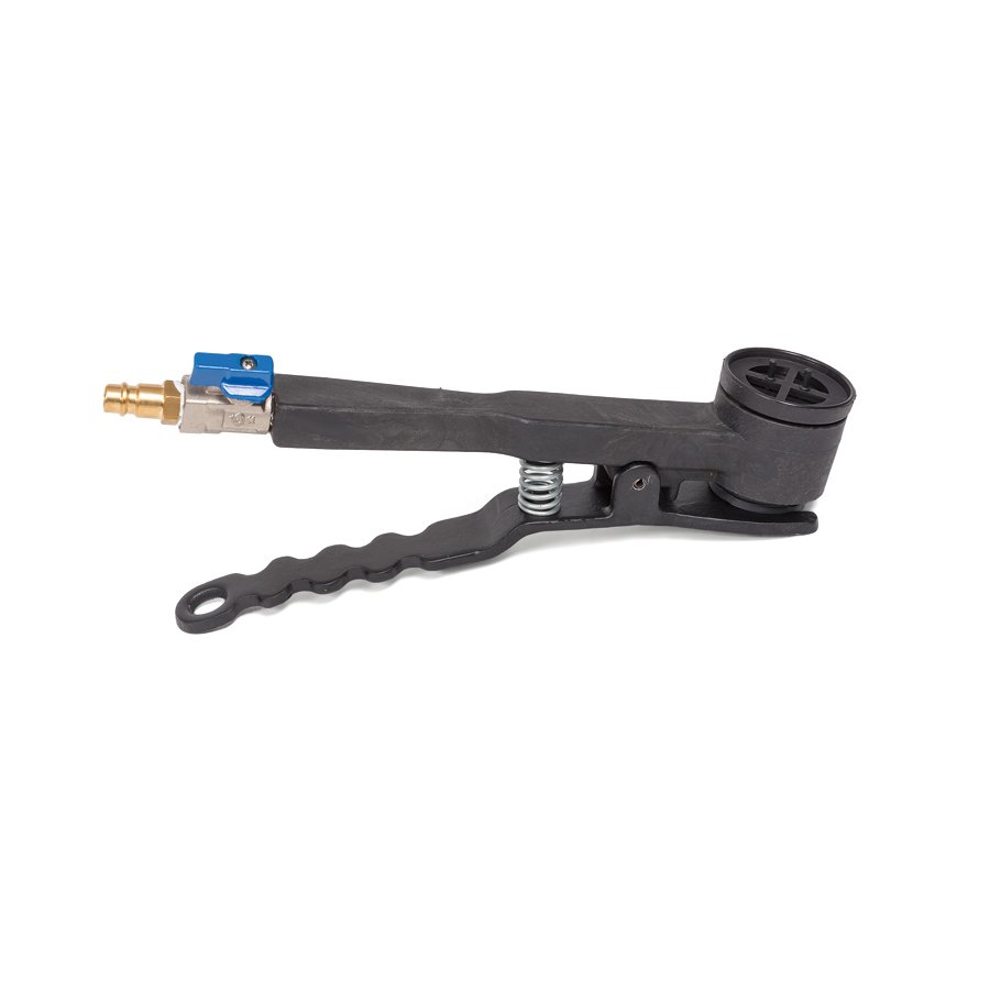 Das Füllgerät aus stabilem Kunststoff ist mit allen handelsüblichen Kompressoren kompatibel Das Füllgerät aus stabilem Kunststoff ist mit allen handelsüblichen Kompressoren kompatibel