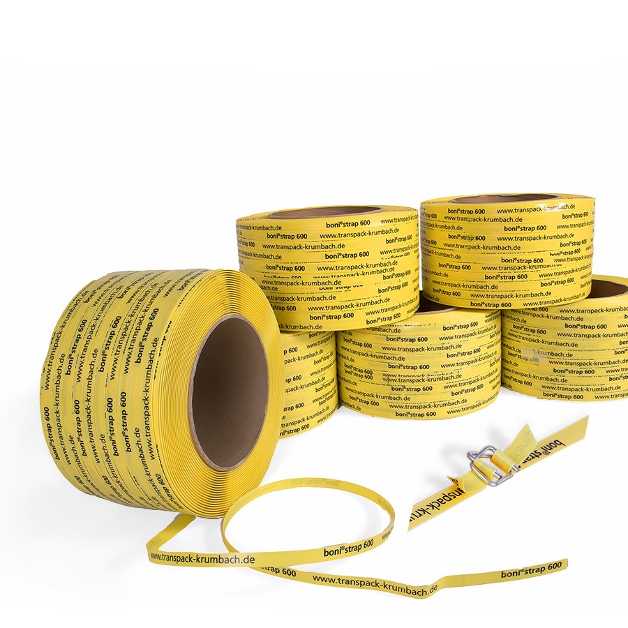 Die Reißfestigkeit des bonistrap 600 ist mit Stahlband vergleichbar, im Gegensatz dazu aber korrosionsfrei Die Reißfestigkeit des bonistrap 600 ist mit Stahlband vergleichbar, im Gegensatz dazu aber korrosionsfrei