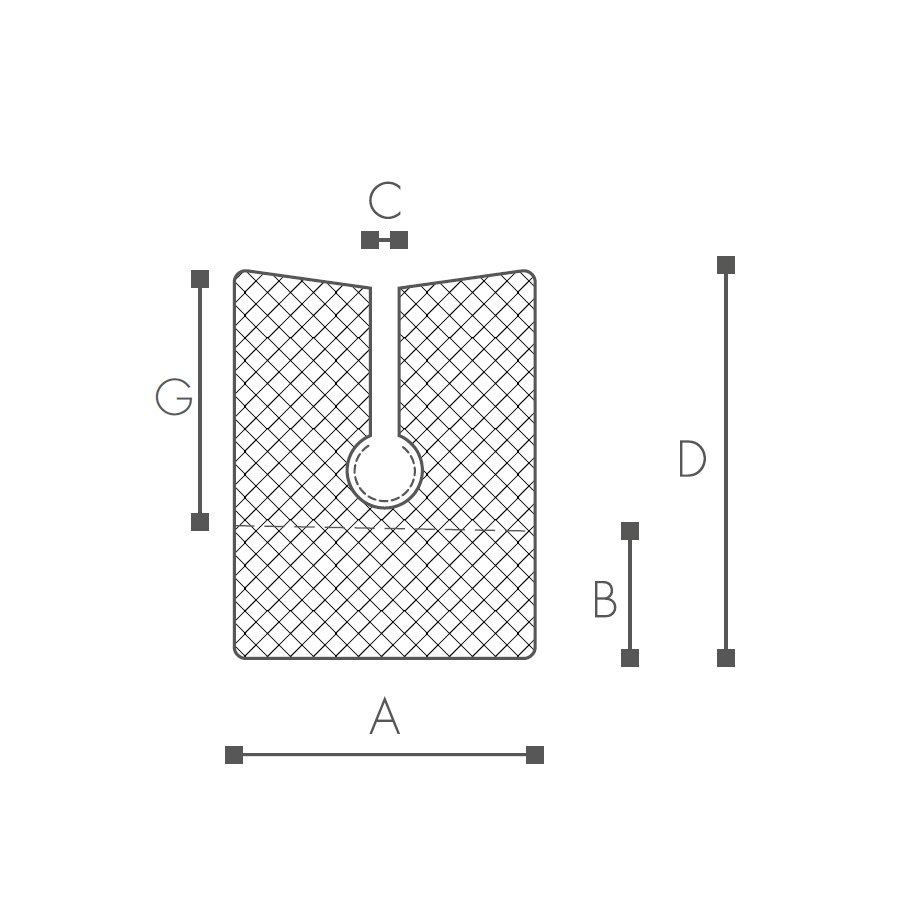 Abmessungen Skizze Skizze Draufsicht U-Profil mit Abmessungen