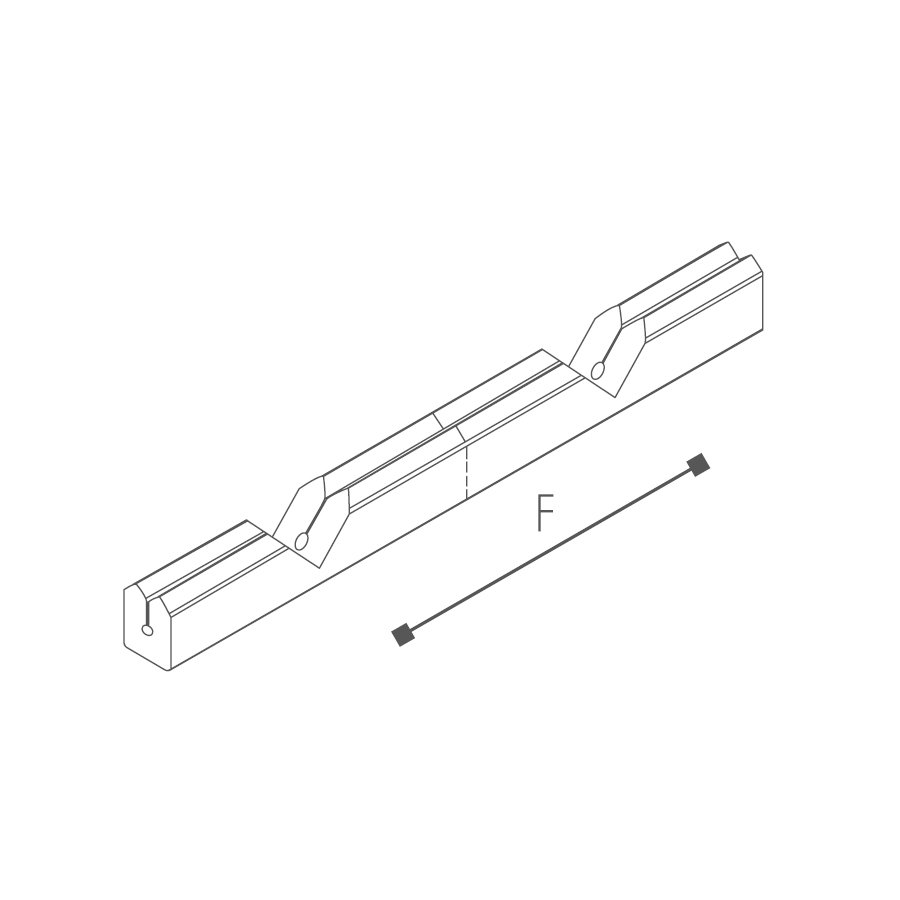 Individuelle anpassbar Skizze Länge 1 Profil am Strang mit Perforierung