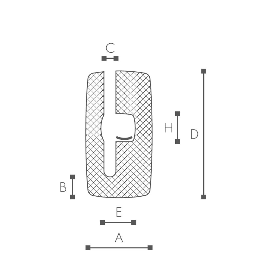 Abmessungen des Schaumprofils (siehe Preistabelle) Abmessungen des Schaumprofils (siehe Preistabelle)