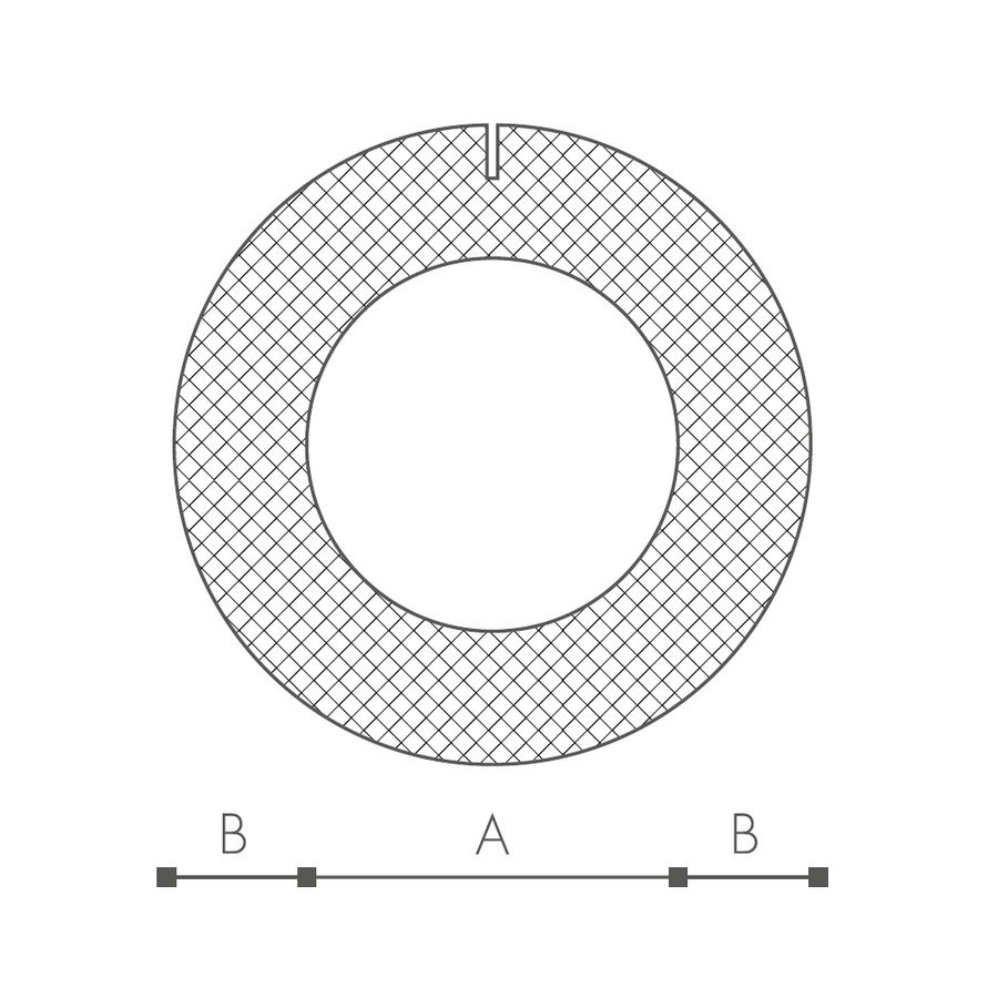 Abmessungen des Schaumprofils (siehe Preistabelle)