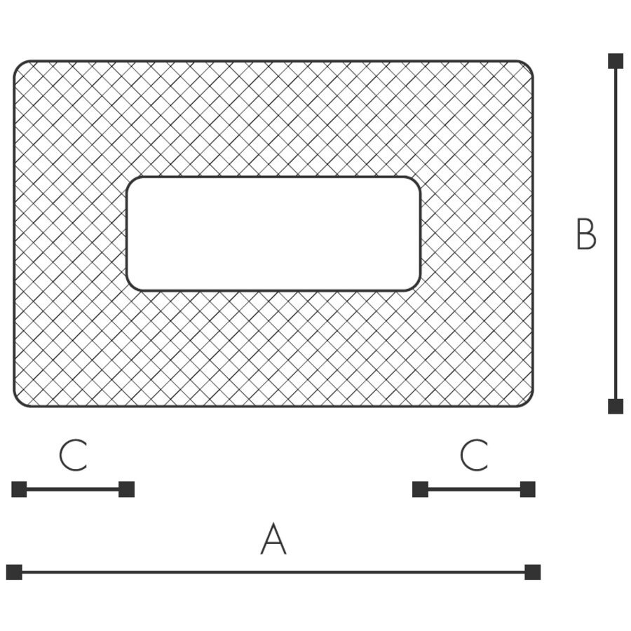 Abmessungen des Schaumprofils (siehe Preistabelle)
