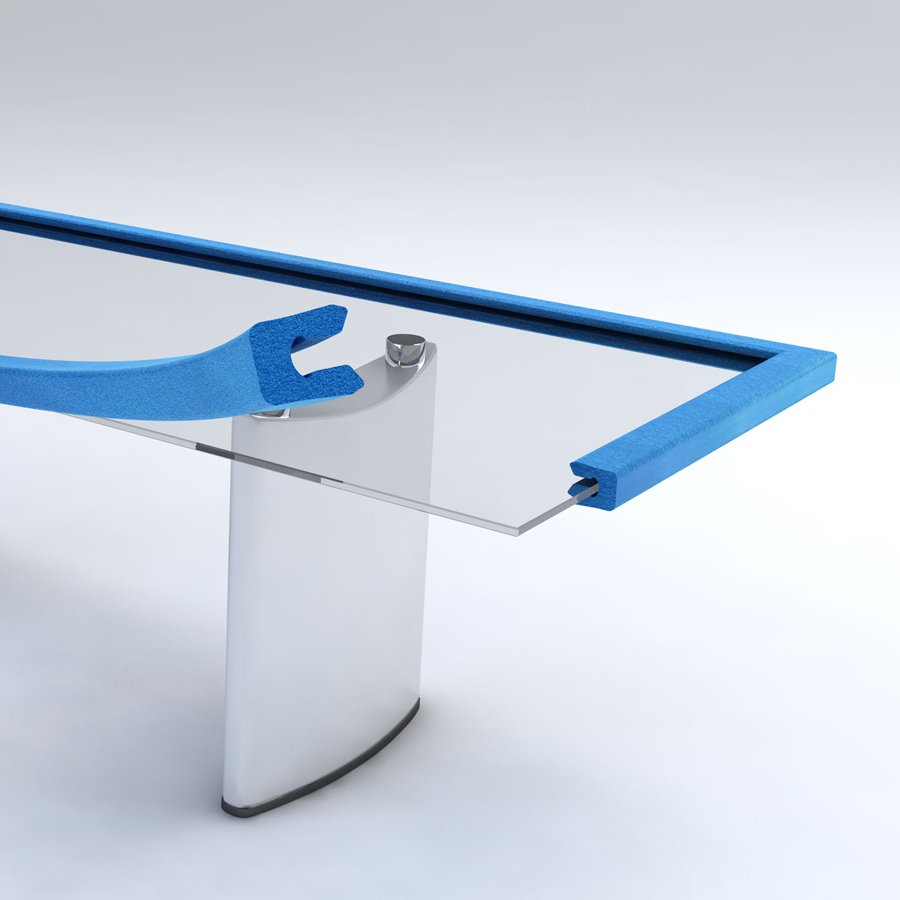 Die U-Schaumprofile eignen sich speziell für Kanten von 12 bis 18 mm Stärke Die U-Schaumprofile eignen sich speziell für Kanten von 12 bis 18 mm Stärke