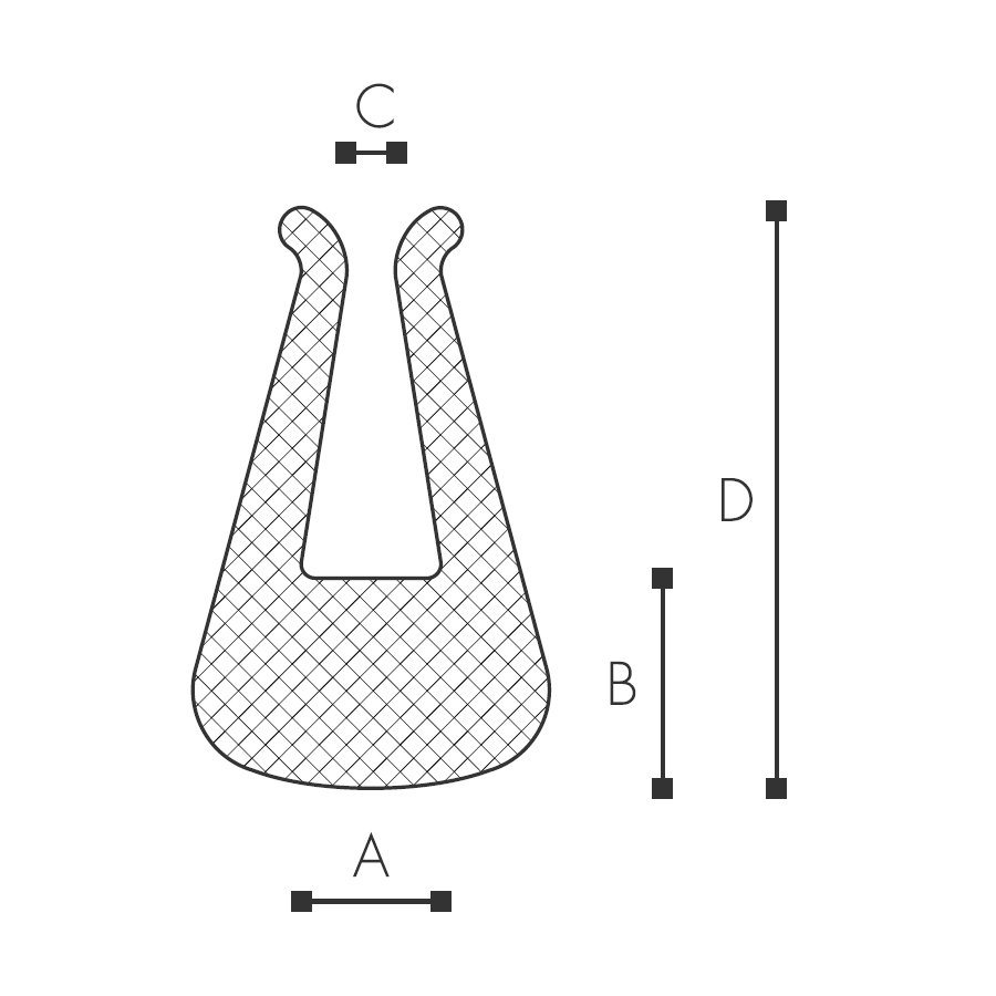 Abmessungen des Schaumprofils (siehe Preistabelle) Abmessungen des Schaumprofils (siehe Preistabelle)