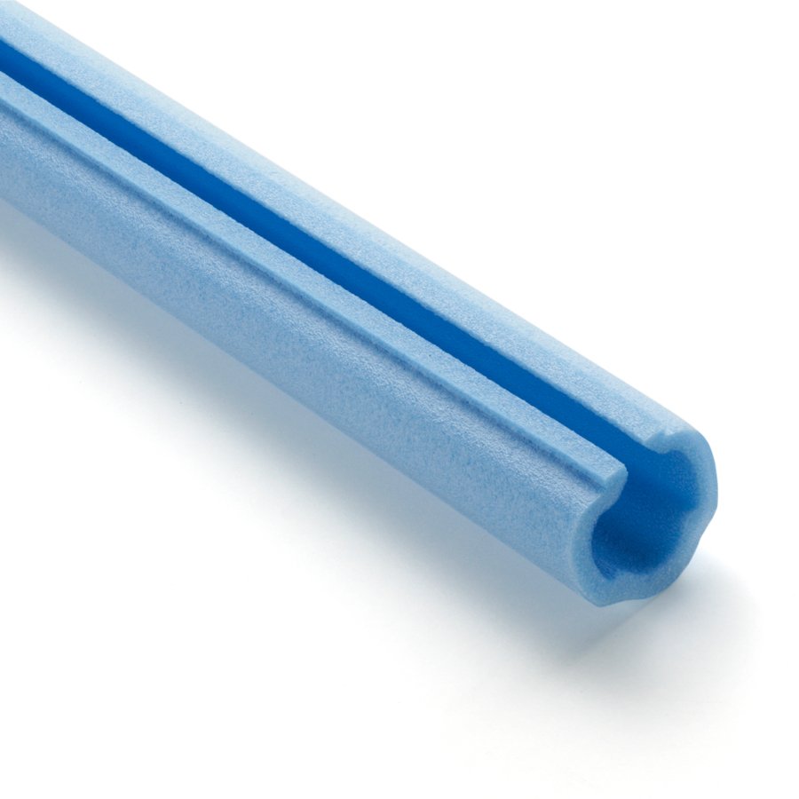 Der blaue PE-LD Schaum ist feuchtigkeitsresistent, wiederverwendbar und 100% recycelbar Der blaue PE-LD Schaum ist feuchtigkeitsresistent, wiederverwendbar und 100% recycelbar