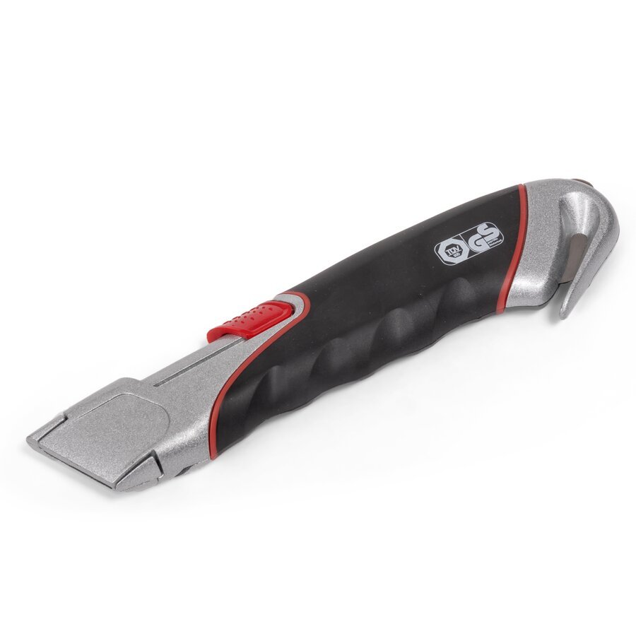 Der ergonomisch geformte Metallgriff mit gummierter Griffzone liegt angenehm in der Hand