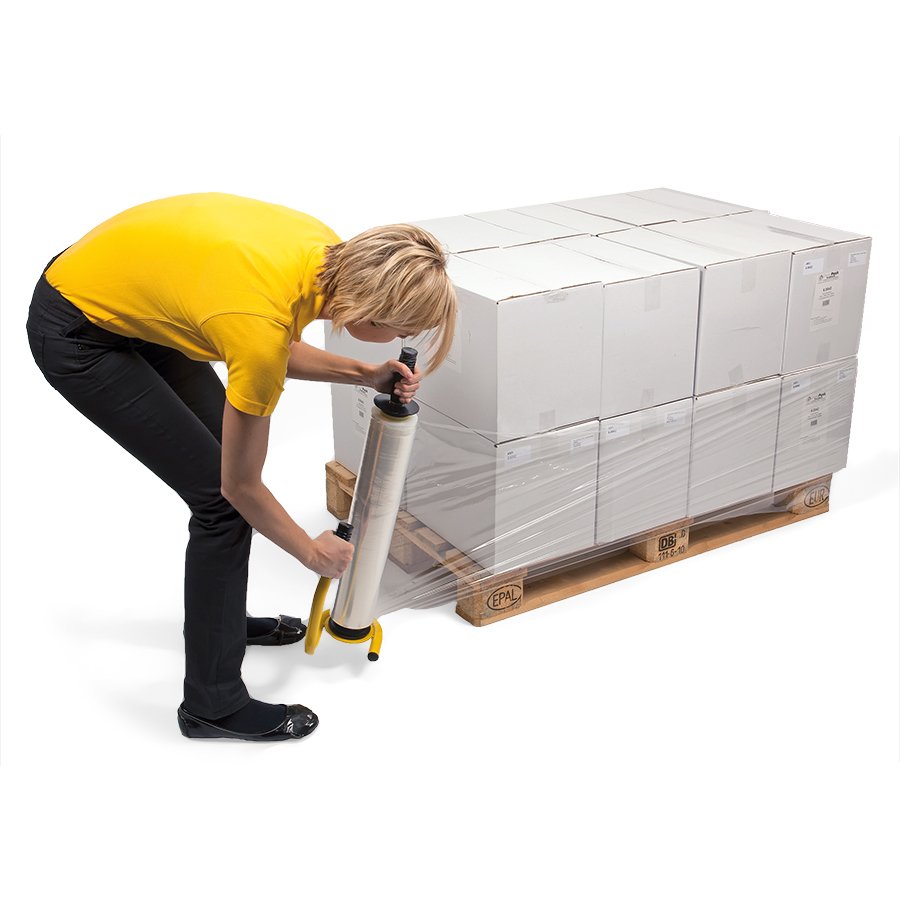 Körperlich anstrengende Palettenwicklungen gehören mit dem Stretchwickler Leonardo SP der Vergangenheit an Körperlich anstrengende Palettenwicklungen gehören mit dem Stretchwickler Leonardo SP der Vergangenheit an