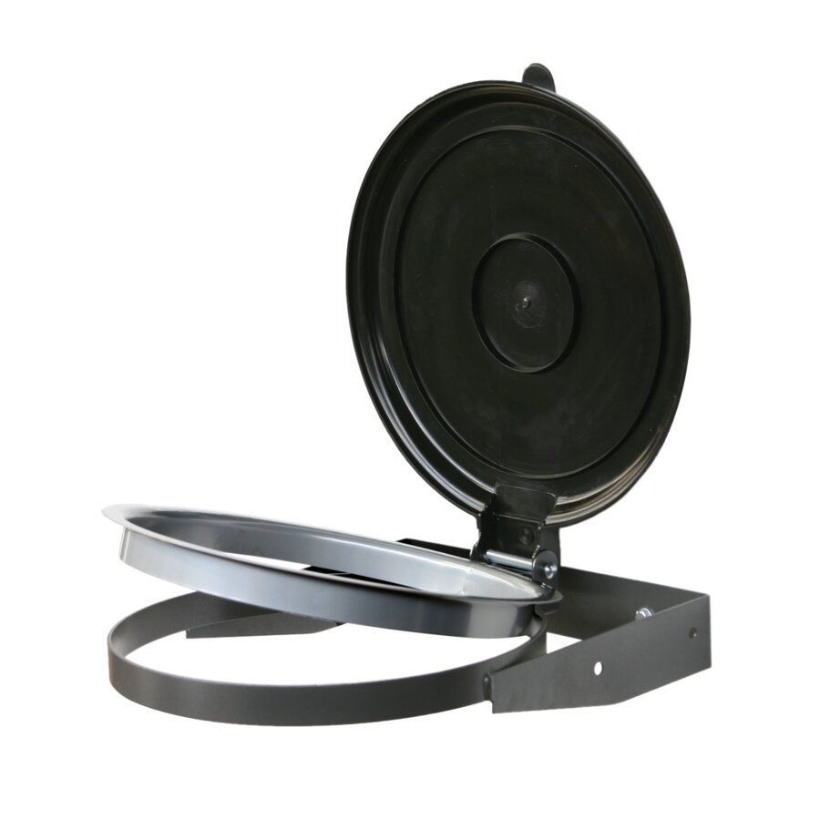 Deckel mit pulverbeschichtetem Klemmring zum einfachen und schnellen Fixieren des Mllsacks