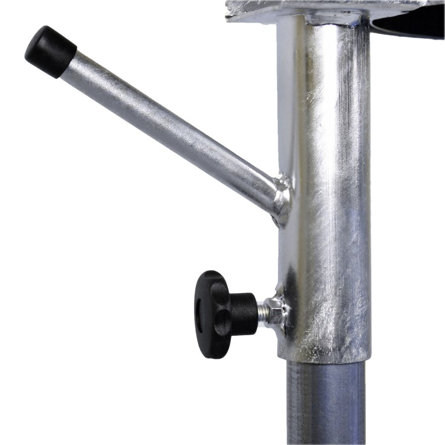 2 Sternschrauben am Gestell verhindern ein Verdrehen des Ständers 2 Sternschrauben am Gestell verhindern ein Verdrehen des Ständers