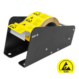 Stabil gegen elektrische Ladung Etikettenspender mit eingelegter ESD-Rolle