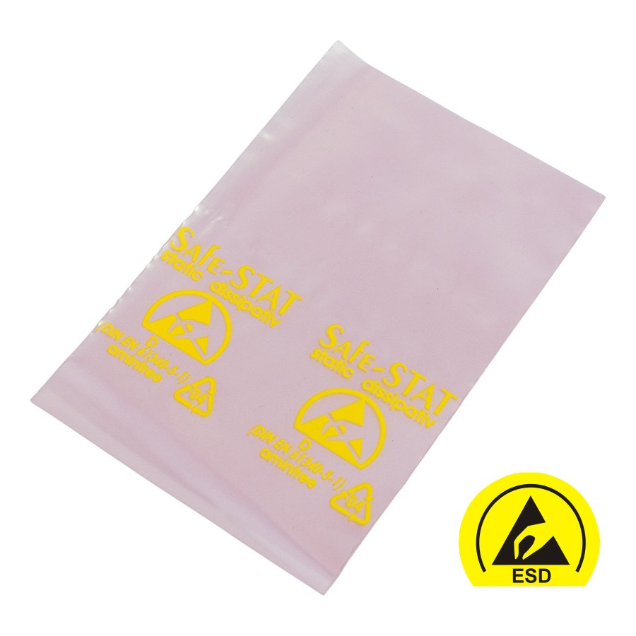 Antistatische Folienbeutel eignen sich speziell fr den Versand empfindlicher elektronischer Bauteile