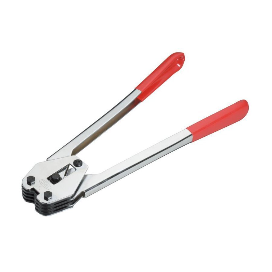 Starke Verschlusszange zum leichten Verschlieen von PP-Umreifungsband mit Metallverschlussklemmen