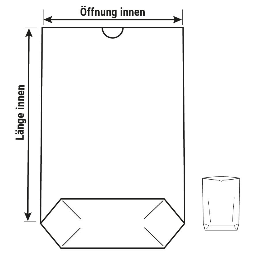 Standbodenbeutel Kraftpapier