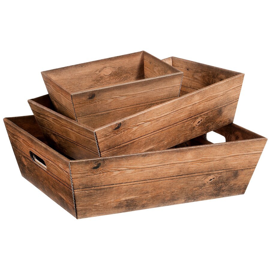 Der Prsentkorb Timber versprht rustikalen Charme und ist ein absoluter Allrounder