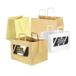 Papiertragetasche mit extra breitem Boden, individuell bedruckt