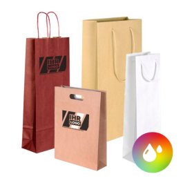 Flaschentüte aus Kraftpapier, individuell bedruckt Flaschentüte aus Kraftpapier, individuell bedruckt