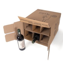Flaschenkarton mit Automatikgefache Flaschenkarton mit Automatikgefache