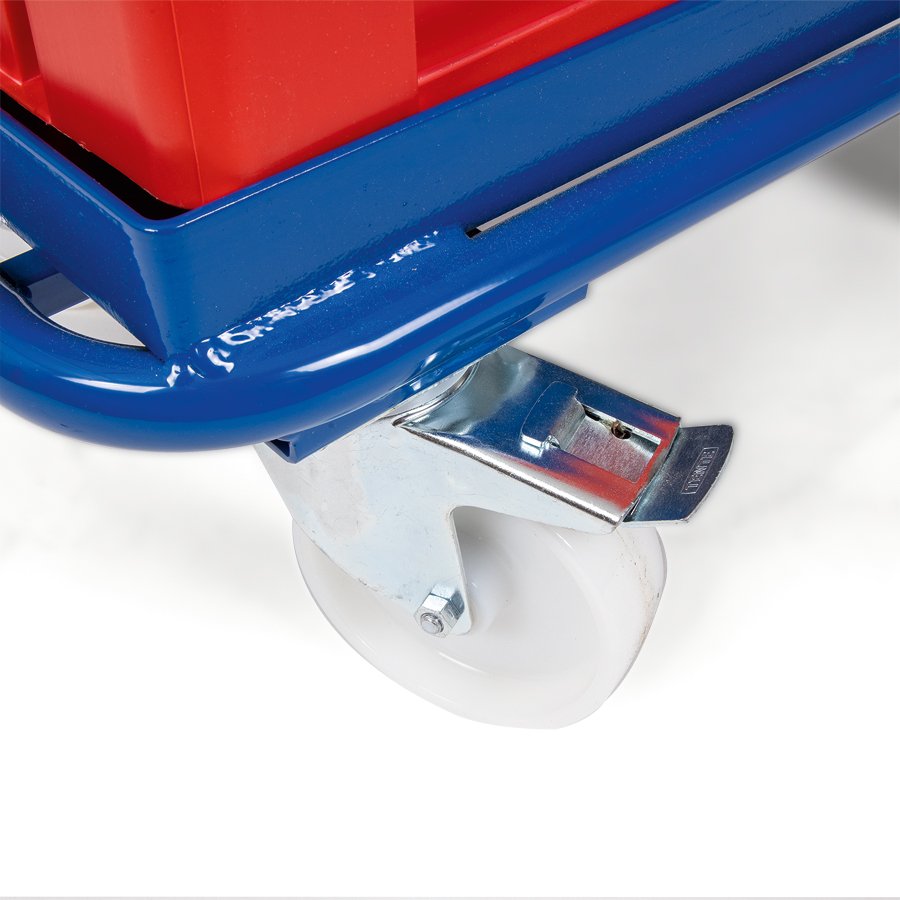 Mit feststellbaren Polyamidrollen Mit feststellbaren Polyamidrollen