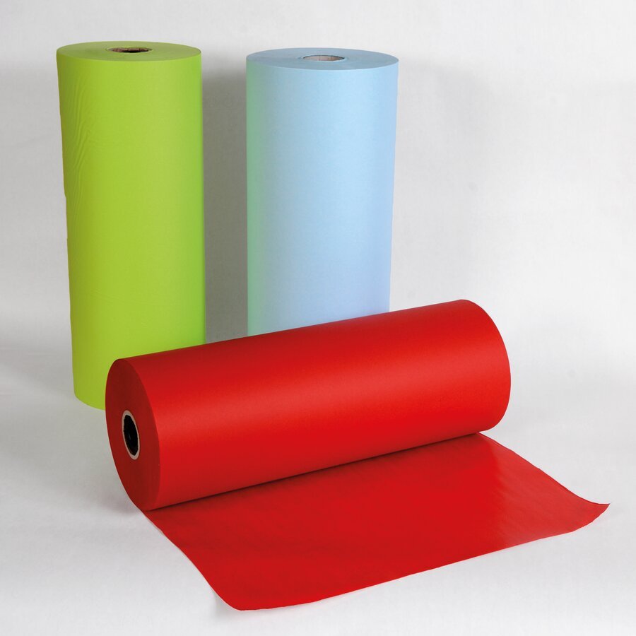 Farbiges Seidenpapier auf der Rolle