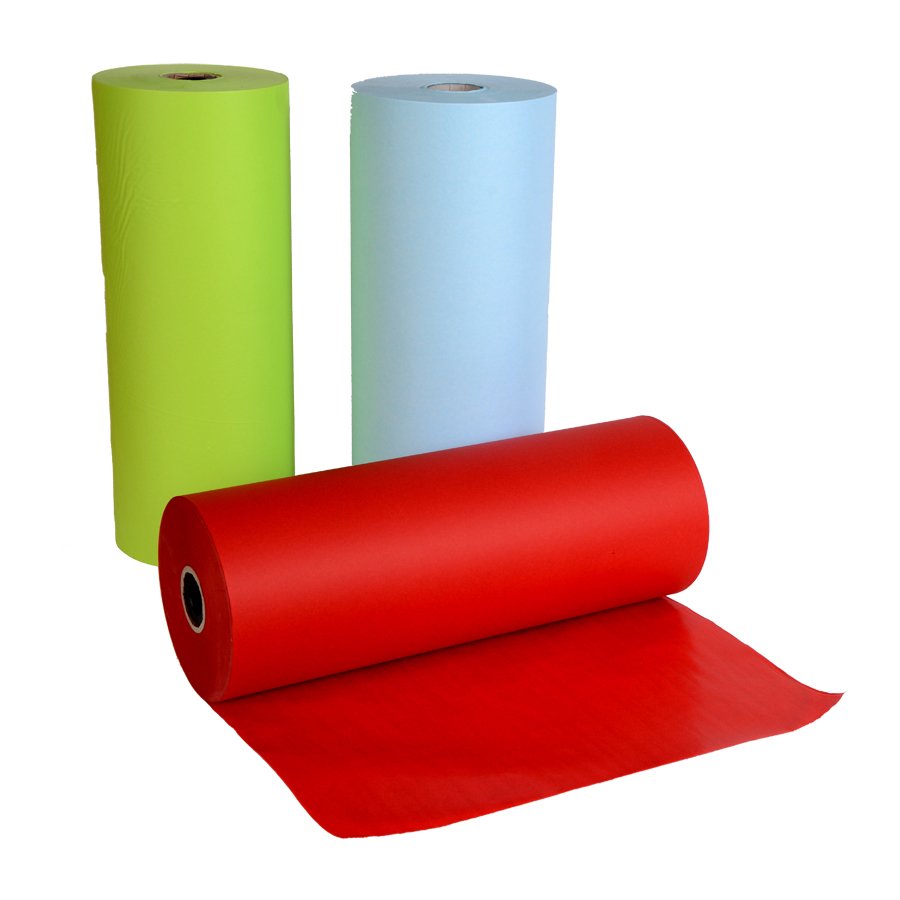 Farbiges Seidenpapier auf der Rolle Farbiges Seidenpapier auf der Rolle