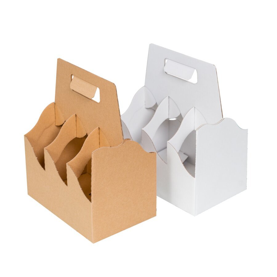 Flaschenträger aus Wellpappe unbedruckt Flaschenträger aus Wellpappe unbedruckt