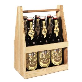 Flaschentr�ger aus Holz f�r 6 Flaschen