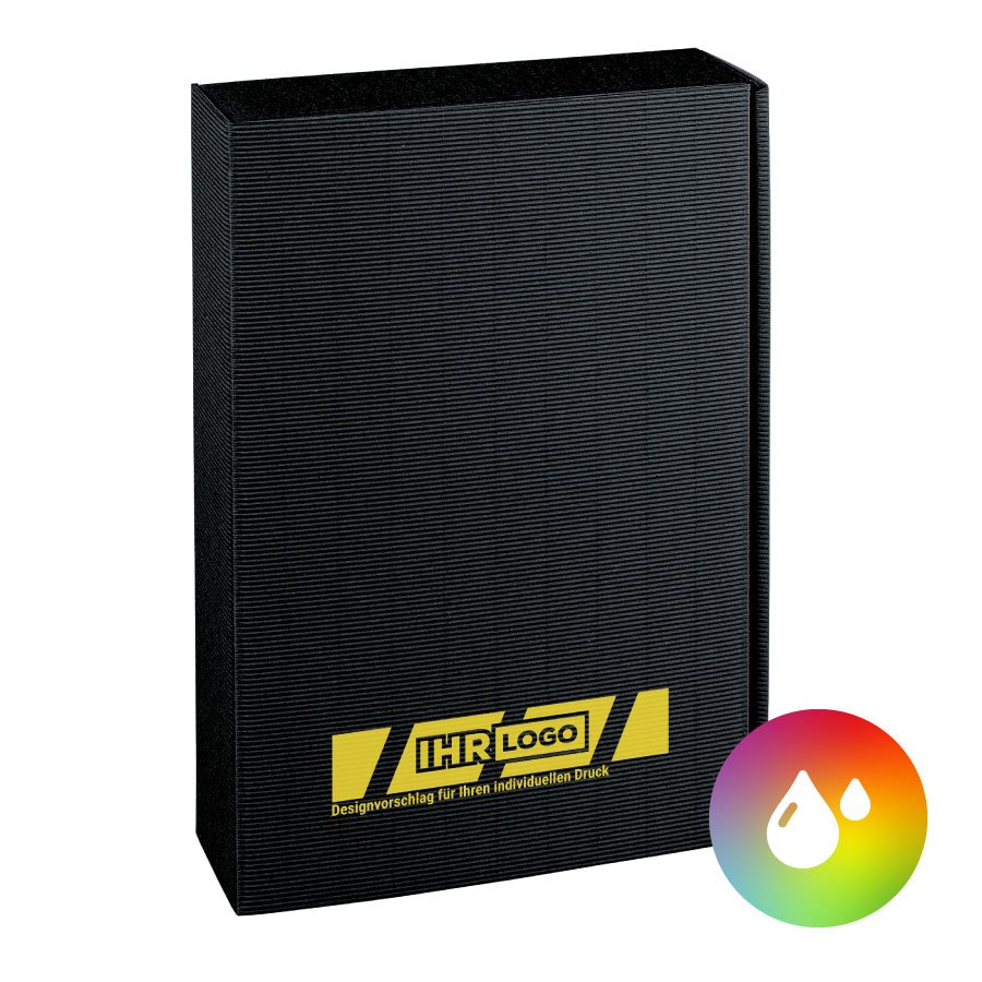 Eine edle Geschenkverpackung mit individuellem Druck macht besonders viel Eindruck Eine edle Geschenkverpackung mit individuellem Druck macht besonders viel Eindruck