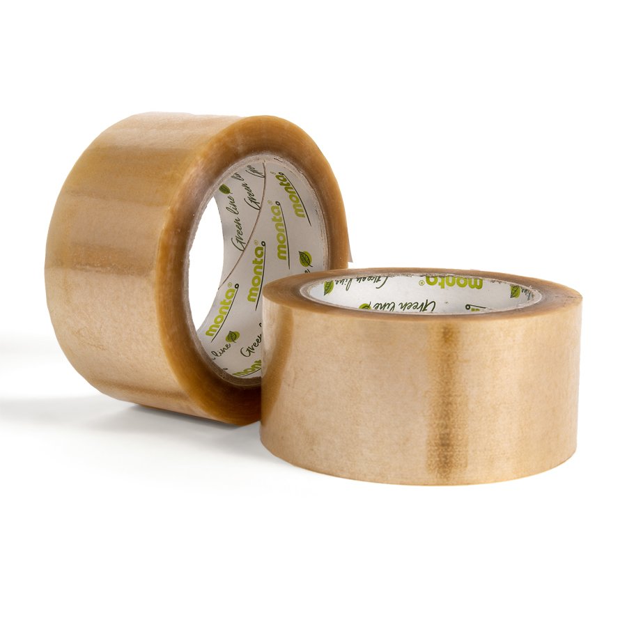 Monta biopack® 860, kompostierbares Packband 2 Rollen transparente Ausführung ohne Aufdruck