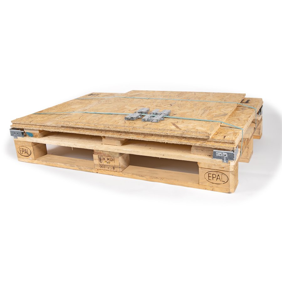 Lieferung der Steckkiste im platzsparenden, flachliegenden Zustand Lieferung der Steckkiste im platzsparenden, flachliegenden Zustand