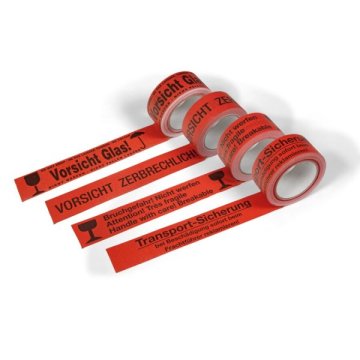 Warnklebeband aus Papier mit hoher Signalwirkung dank kräftiger roter Farbe
