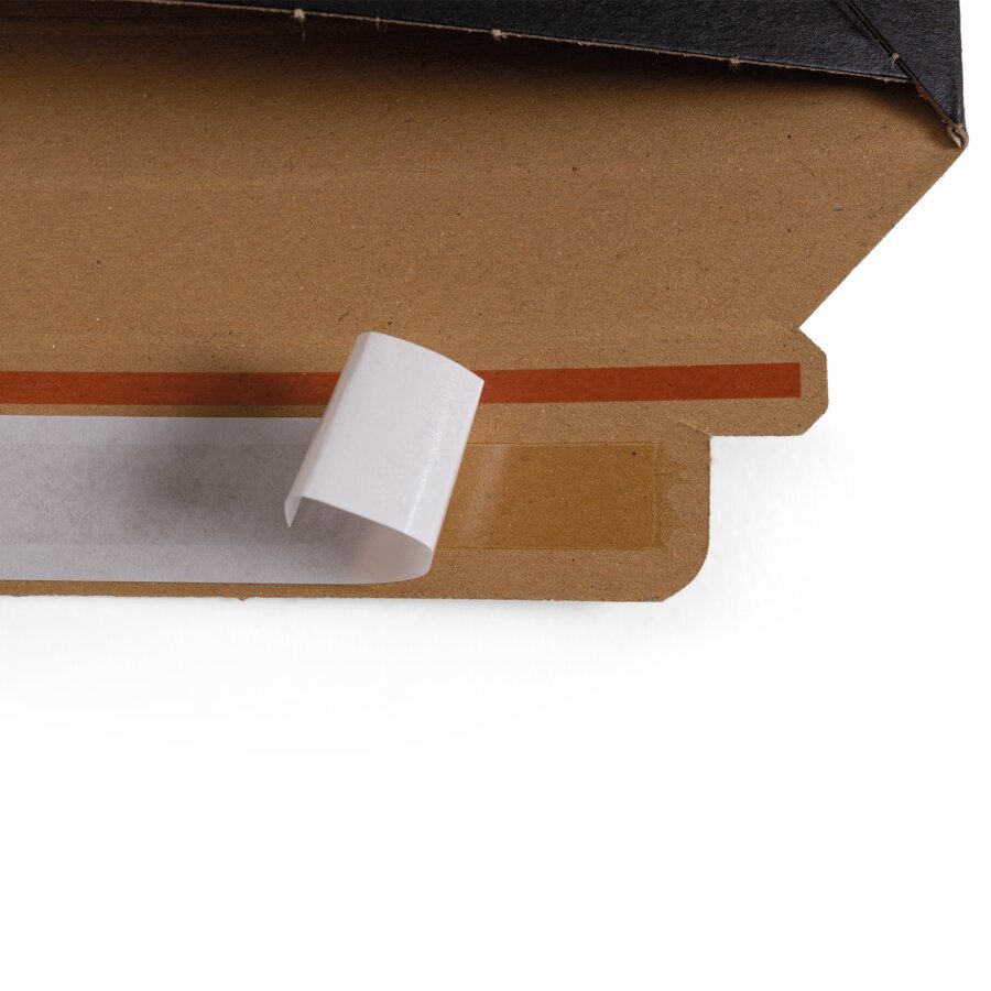 Selbstklebeverschluss und Aufreifaden erlauben ein schnelles Schlieen und ffnen der Versandtasche