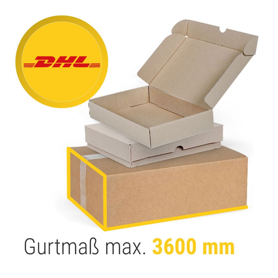 Hier finden Sie passende Kartons für das DHL Paket 31,5 kg Hier finden Sie passende Kartons für das DHL Paket 31,5 kg