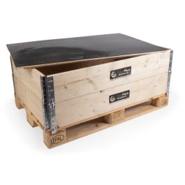 Wasserabweisender Holzdeckel fr Paletten Aufsatzrahmen