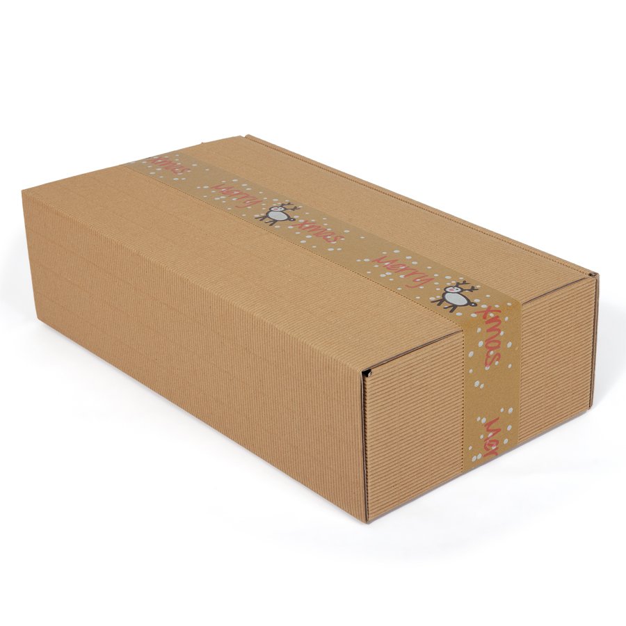 Sowohl für braune Kartons einsetzbar... Sowohl für braune Kartons einsetzbar...