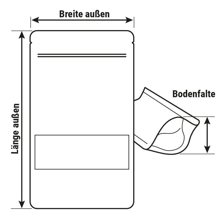 Standbodenbeutel mit Fenster Standbodenbeutel mit Fenster