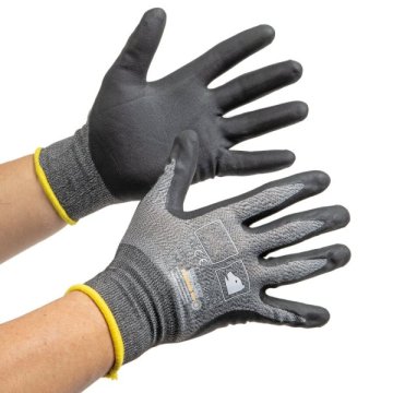 Feinstrickhandschuh mit Nitrilbeschichtung für hohe Griffsicherheit bei angenehmem Tragekomfort