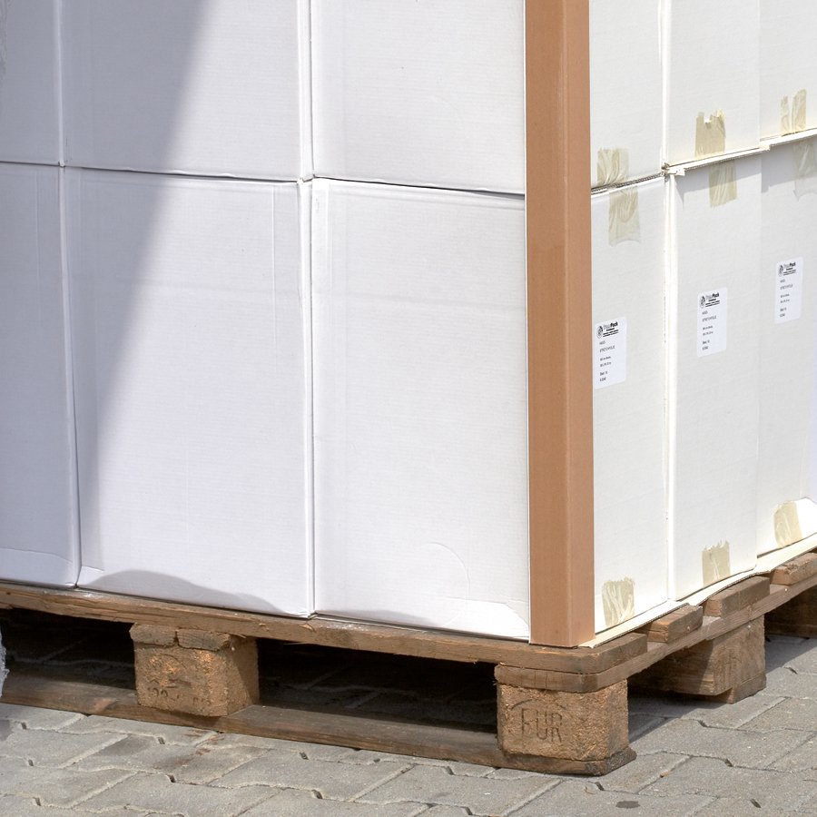 Erleichtert die Fixierung der Leiste solange die Palette noch nicht umreift ist Erleichtert die Fixierung der Leiste solange die Palette noch nicht umreift ist