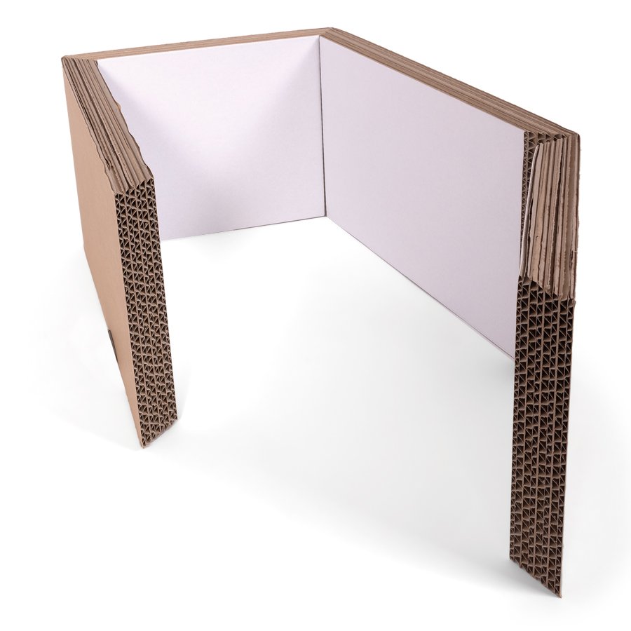 Die Isolierung wird als Ring in den Karton gesetzt Die Isolierung wird als Ring in den Karton gesetzt