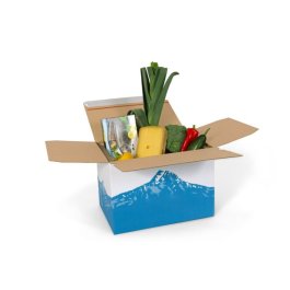 Thermokarton, mit Selbstklebe-Verschluss