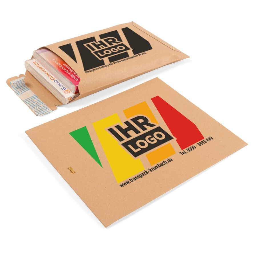 Individuell bedruckte Kartonversandtaschen