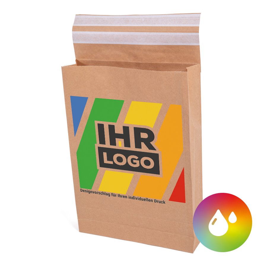 Individuell bedruckte Retourentaschen aus Papier Individuell bedruckte Retourentaschen aus Papier