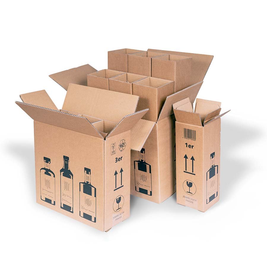 Versandkartons für Gin-Flaschen Versandkartons für Gin-Flaschen