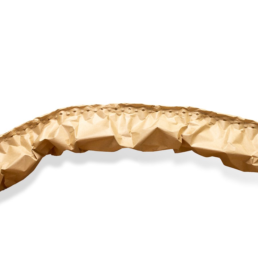 Papierpolster als Endlosprodukt aus der Maschine Papierpolster als Endlosprodukt aus der Maschine