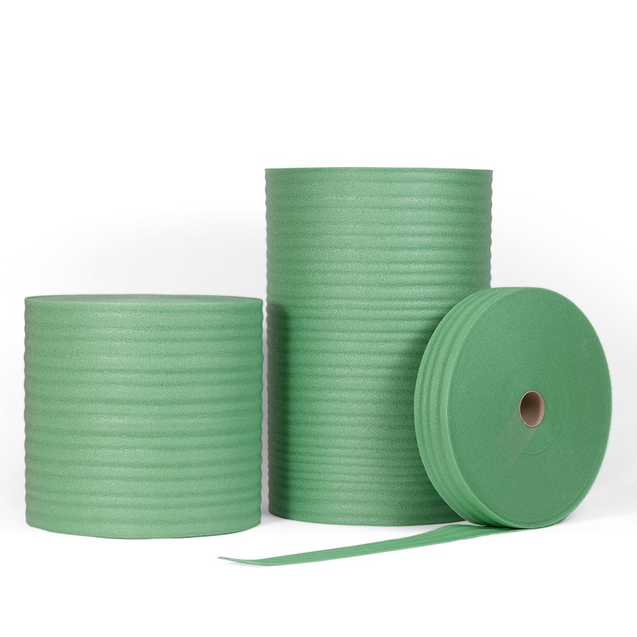 Ökologische Schaumfolie mit 40% Recycling-Anteil Ökologische Schaumfolie mit 40% Recycling-Anteil