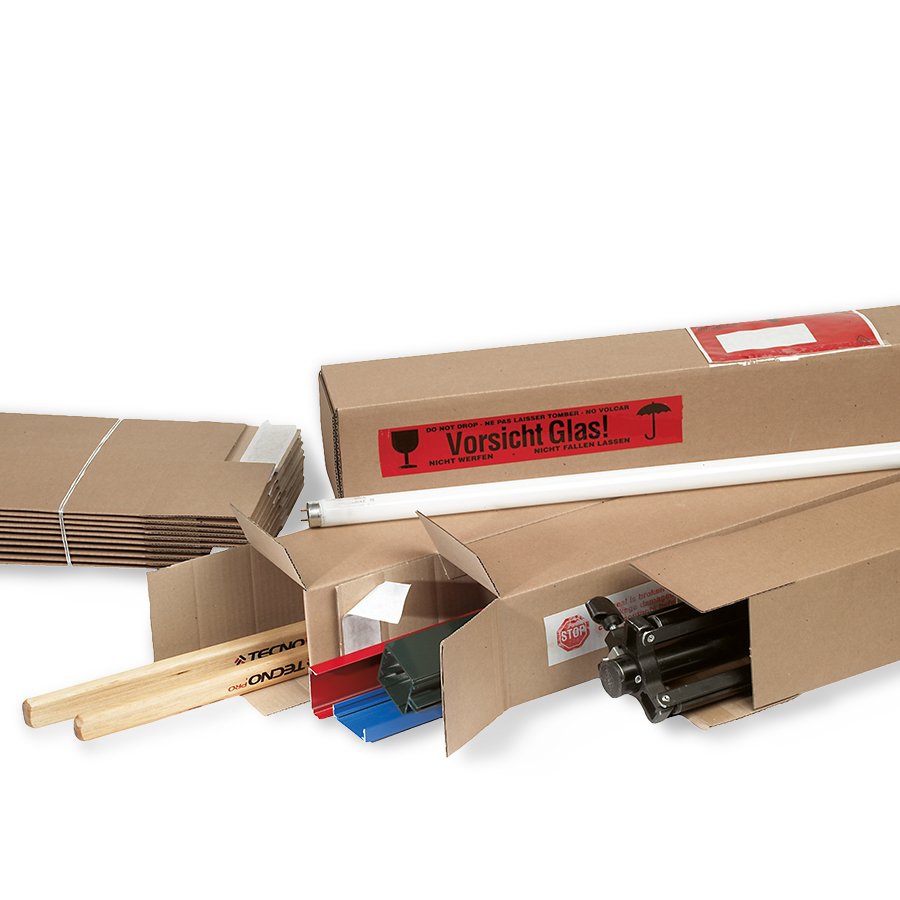 In unterschiedlichen Abmessungen auch für sehr lange Packstücke In unterschiedlichen Abmessungen auch für sehr lange Packstücke