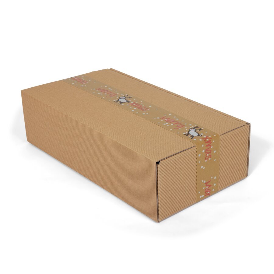 Sowohl f�r braune Kartons einsetzbar...