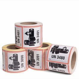 Sammelaufnahme 4 Rollen UN-Etiketten